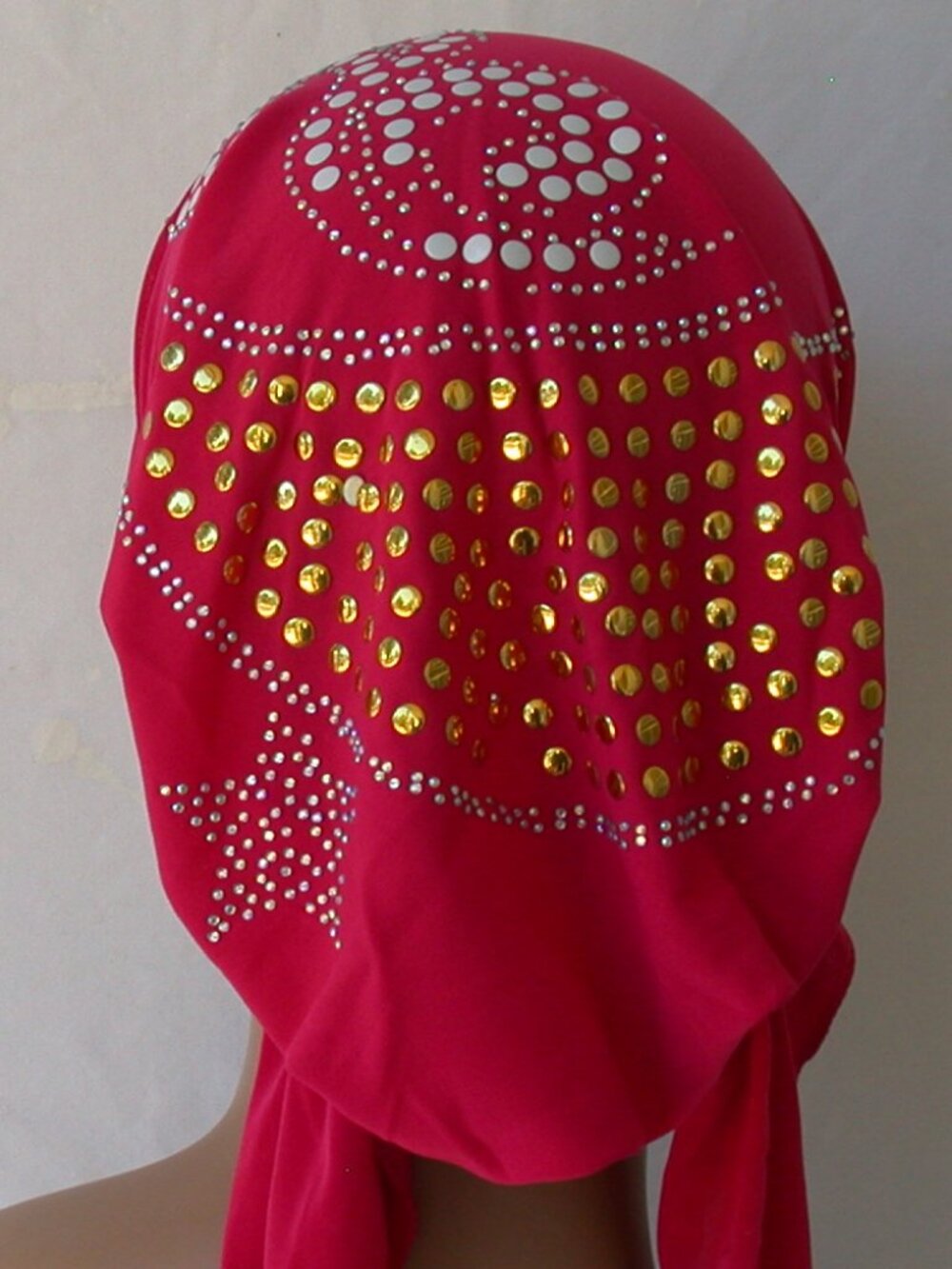 Pink Fancy Girl Stud Fashion Cap Slip On Bonnet Hijab Undercap #1